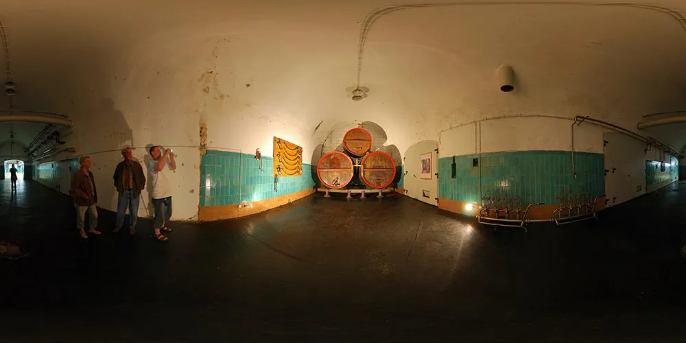 360° Panorama: Lagerkeller in Landskronbrauerei