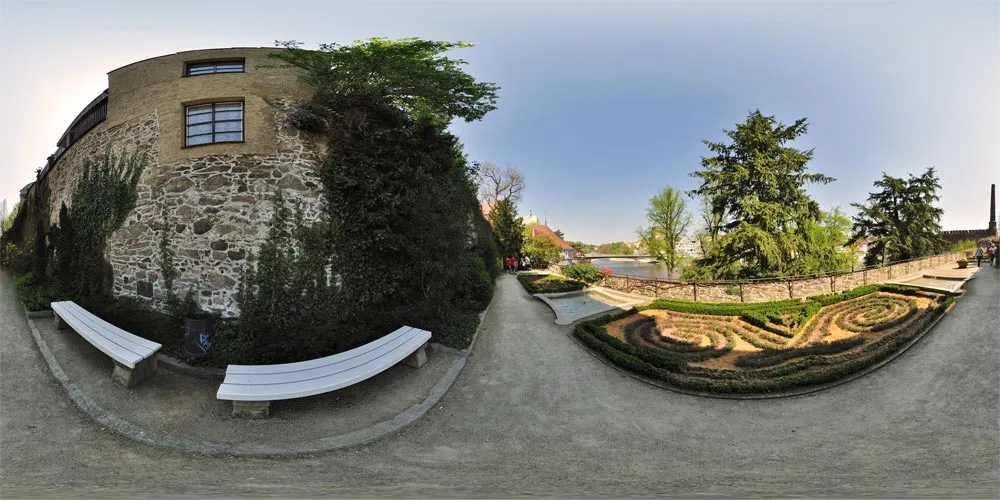 360° Panorama: Gartenanlage der Ochsenbastei in Görlitz