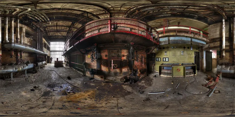 360° Panorama: VEB Volltuch - Heizkraftwerk 1 in Görlitz