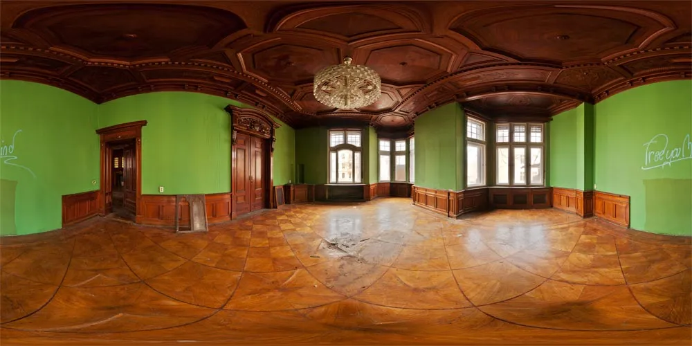 360° Panorama: Villa "Gstraße" - Bibliothek in Görlitz
