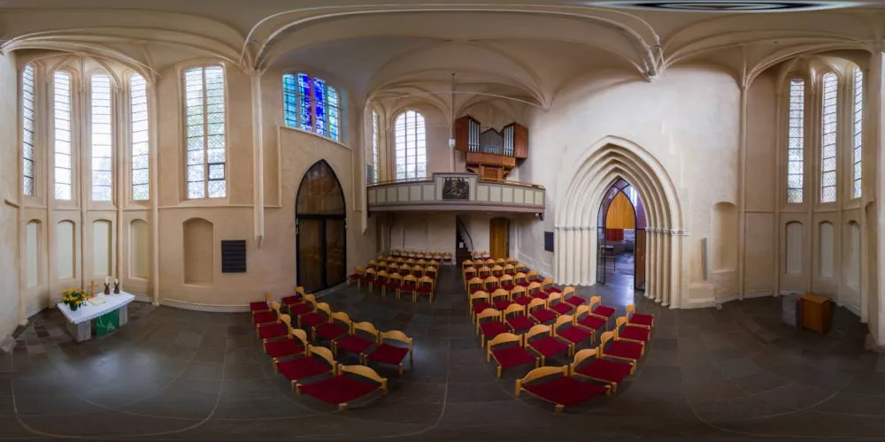360° Panorama: Greifswald - Dom St. Nikolai - Seitenkapelle in Mecklenburg-Vorpommern