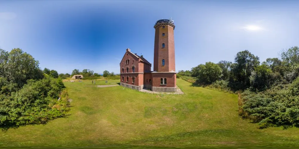360° Panorama: Außengelände des Leuchturmes in Greifswalder Oie
