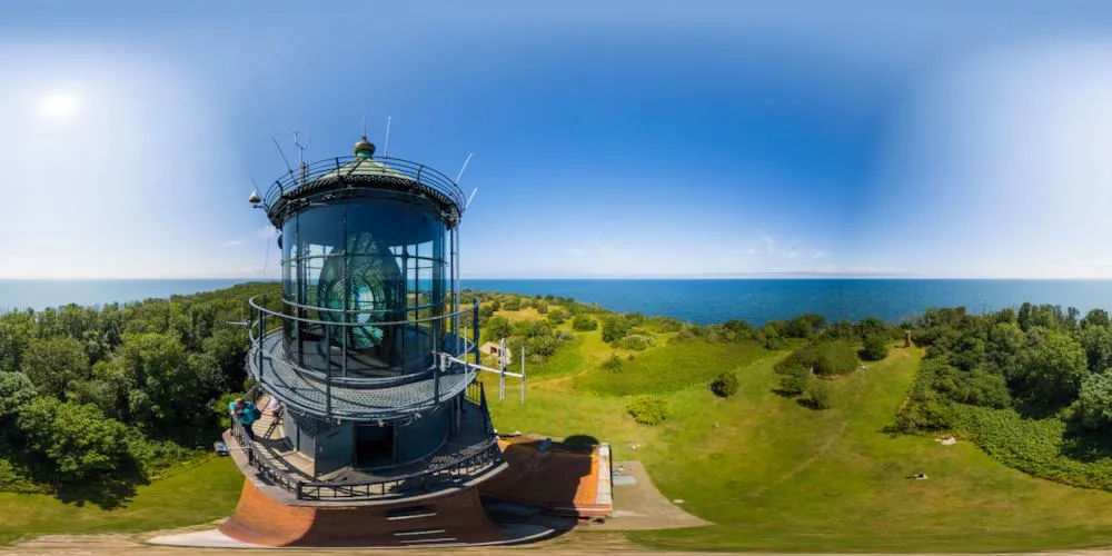 360° Panorama: Leuchtturm - Nordostaussicht in Greifswalder Oie