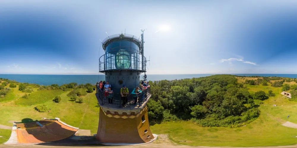 360° Panorama: Leuchtturm - Westaussicht in Greifswalder Oie