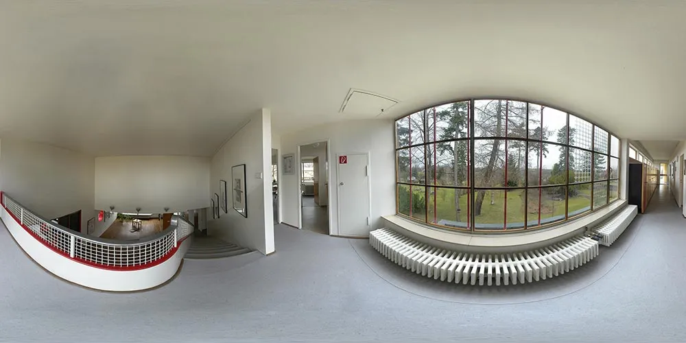 360° Panorama: Haus Schminke - Treppenhaus in Scharoun - Haus Schminke