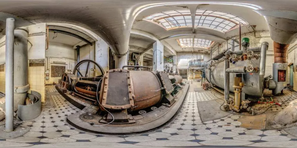 360° Panorama: VEB Bramsch Betriebsteil Backhefe - Dampfmaschine in Görlitz