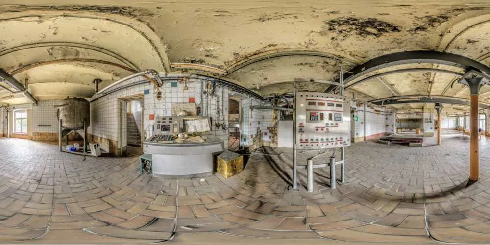 360° Panorama: VEB Bramsch Betriebsteil Backhefe - Maschinenraum in Görlitz