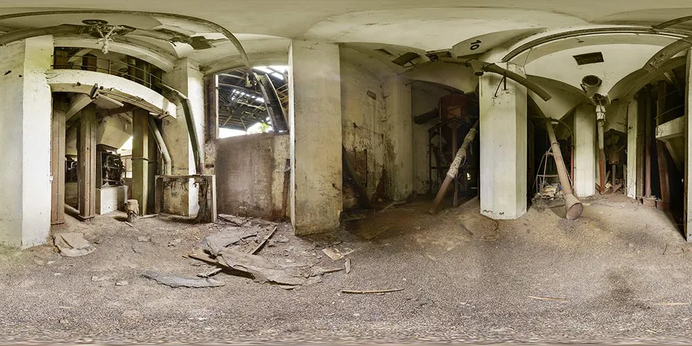 360° Panorama: Siloturm 1 in VEB Getreidewirtschaft Dresden