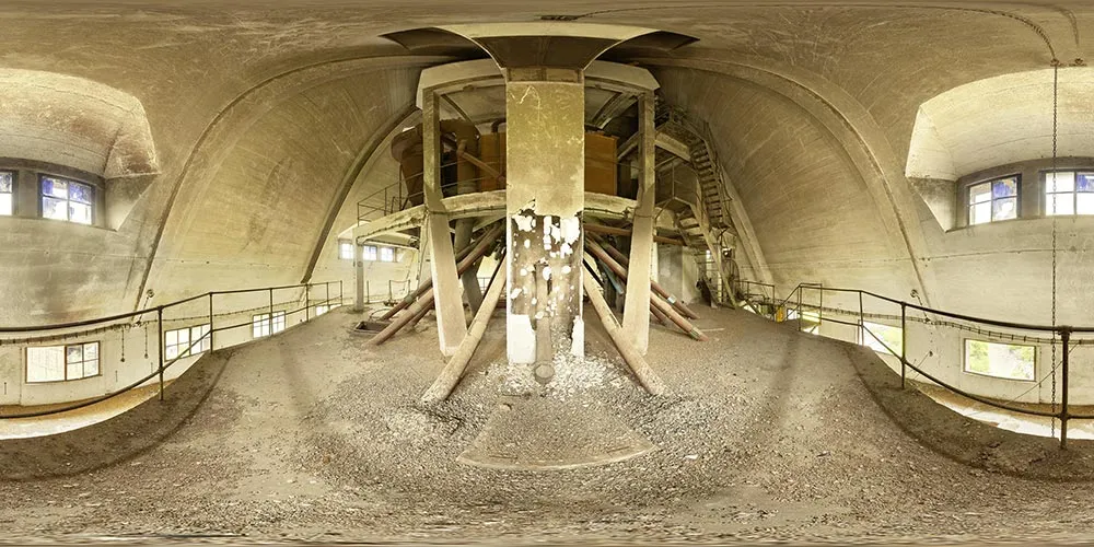 360° Panorama: Siloturm 2 in VEB Getreidewirtschaft Dresden