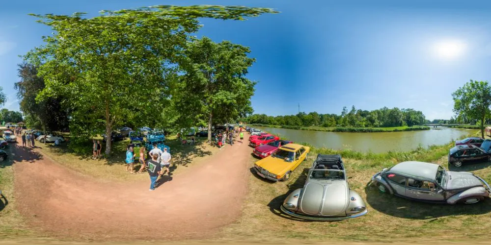 360° Panorama: Uhyst - Insel Classic - am Spreeufer in Oberlausitz