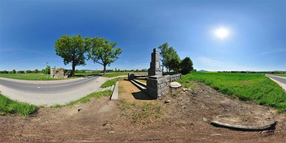 360° Panorama: Kriegerdenkmal Markersdorf in Oberlausitz