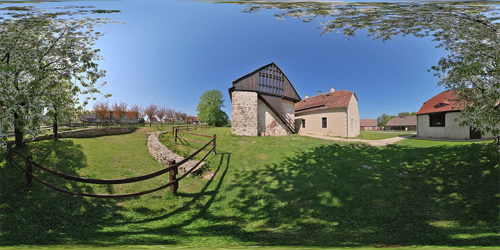 360° Panorama: Steinstock und Altes Schloß in Königshainer Berge