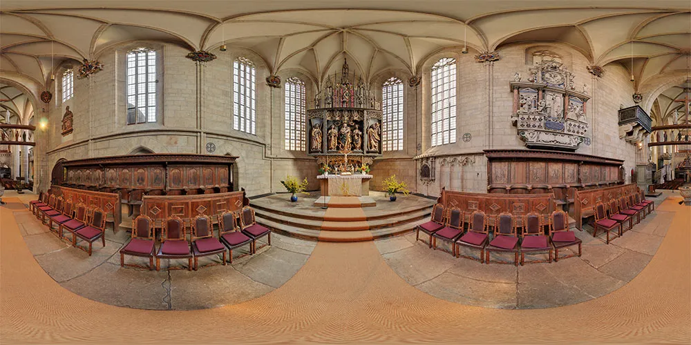 360° Panorama: Marienaltar Hauptkirche St. Marien in Kamenz