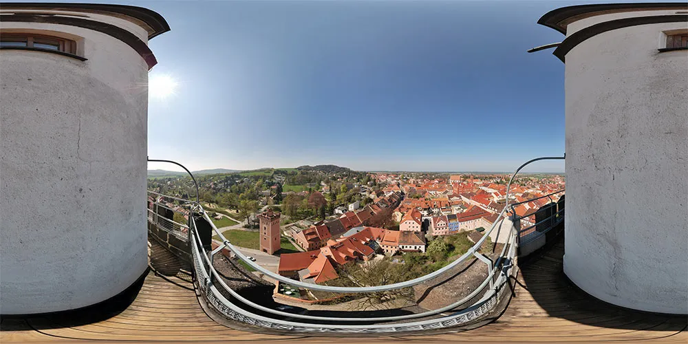 360° Panorama: Turm St. Marienkirche 1 in Kamenz