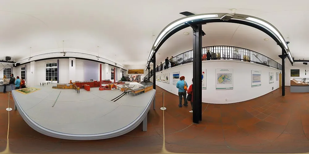 360° Panorama: Modell der Brikettfabrik in Energiefabrik Knappenrode