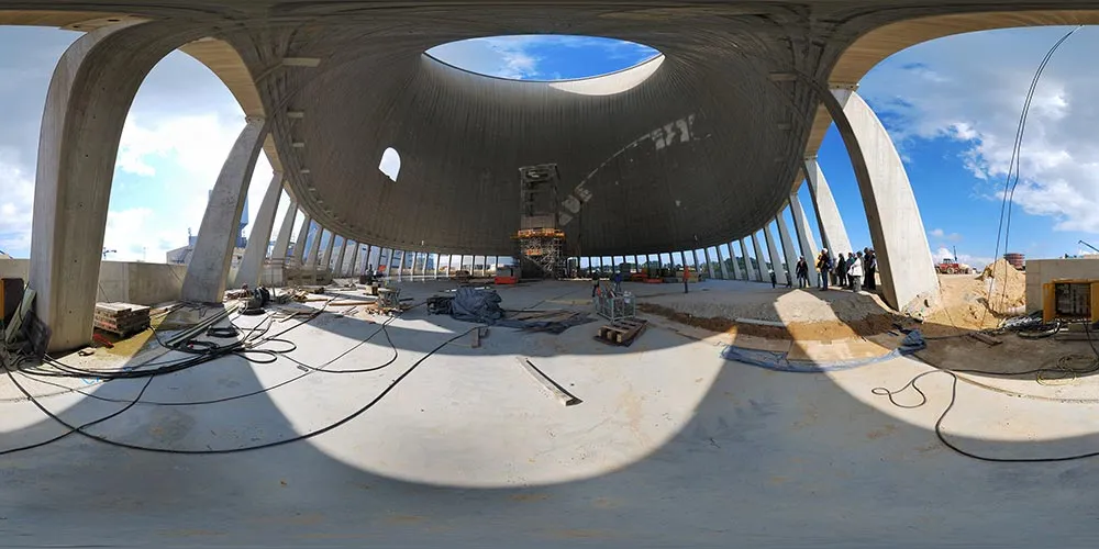 360° Panorama: Baustelle Kühlturm in Kraftwerk Boxberg