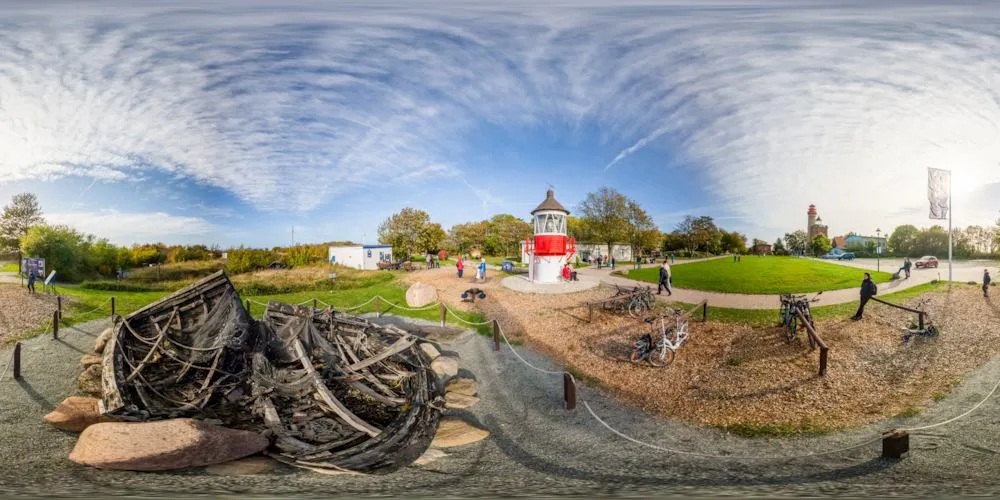 360° Panorama: Kleiner Leuchtturm in Kap Arkona