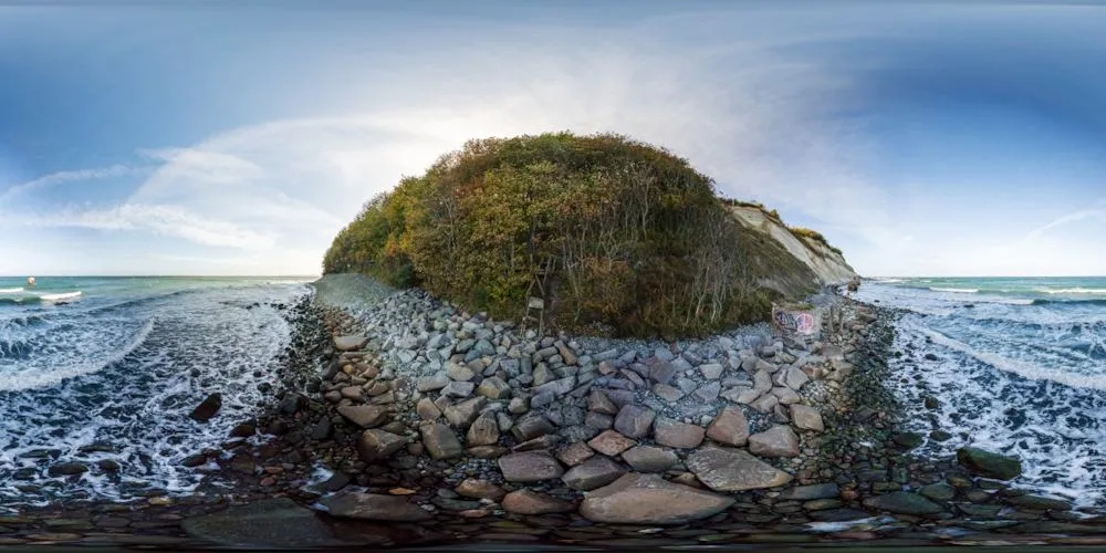 360° Panorama: Ruine der Königstreppe in Kap Arkona
