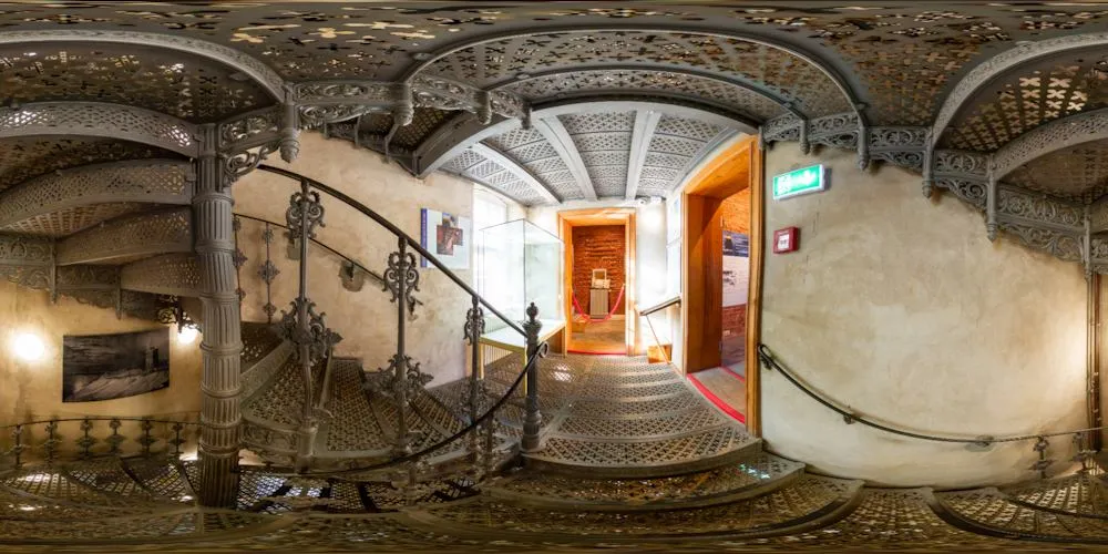 360° Panorama: Schinkelturm - Treppenhaus in Kap Arkona