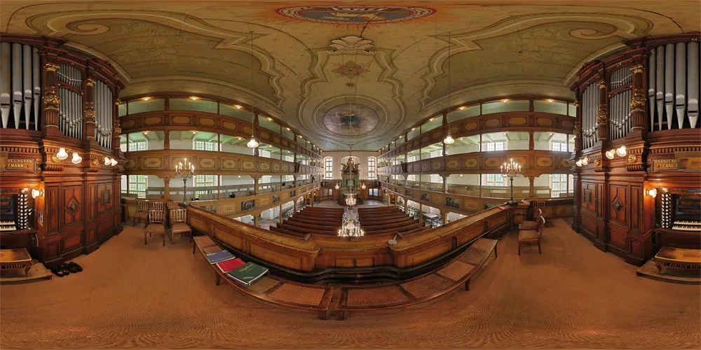 360° Panorama: Neugersdorfer Kirche - Orgelempore 2 in Oberlausitz