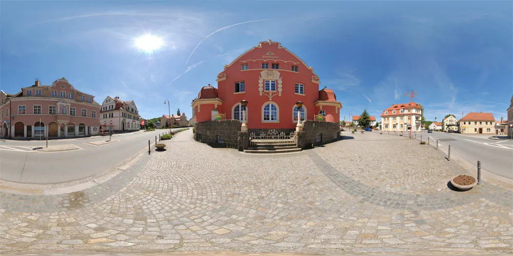 360° Panorama: Kirschauer Postamt in Oberlausitz