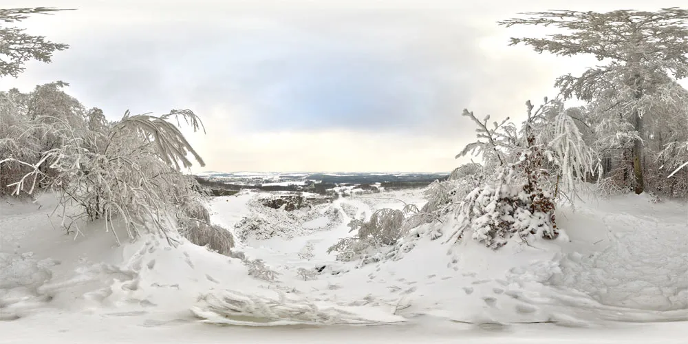 360° Panorama: Klosterberg Nord-Ost-Aussicht in Oberlausitz