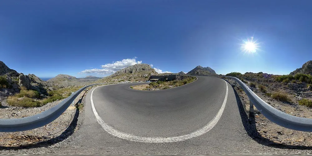 360° Panorama: Sa Moleta - Krawattenknoten in Sa Calobra