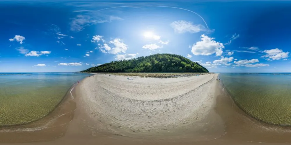 360° Panorama: Koserow - Strand am Streckelsberg in Insel Usedom