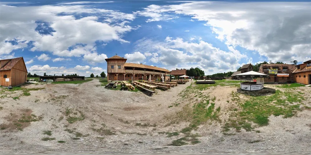 360° Panorama: Mühlhof 2 in Krabatmühle Schwarzkollm