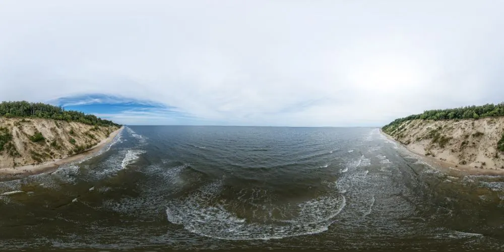 360° Panorama: Kreideküste in Insel Rügen