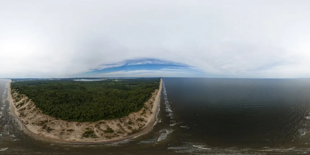 360° Panorama: Wissower Ufer in Insel Rügen