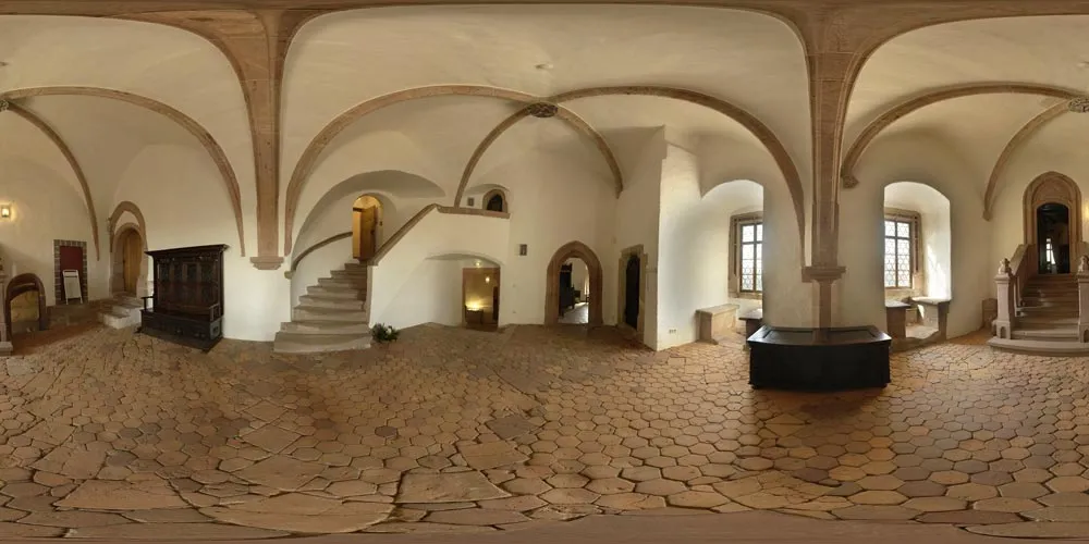 360° Panorama: in der Burg in Burg Kriebstein