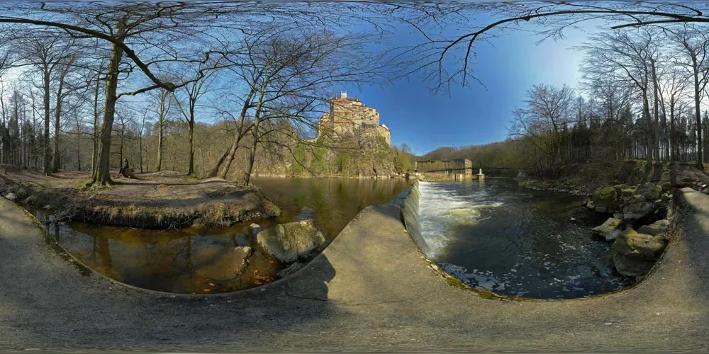 360° Panorama: Zschopautal in Burg Kriebstein
