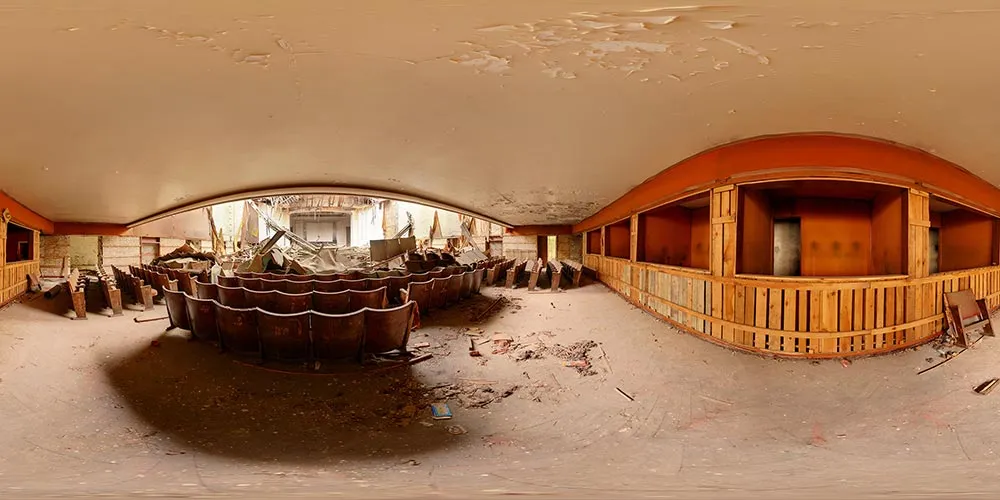 360° Panorama: Kino Saal in Russenkaserne Luckenwalde