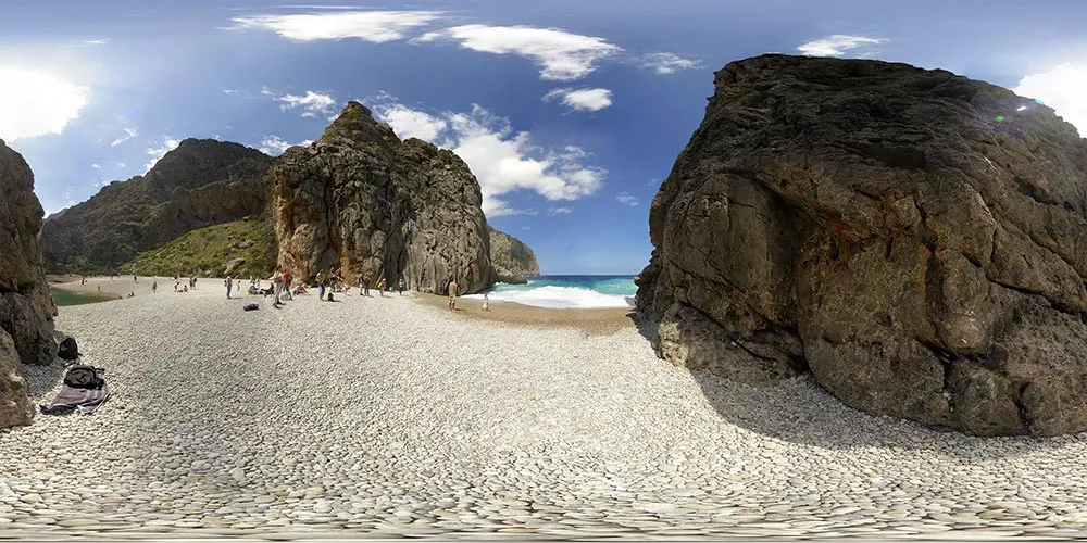 360° Panorama: Cala de sa Calobra in Sa Calobra