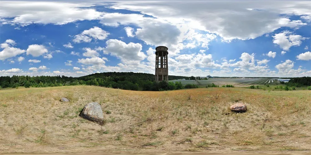 360° Panorama: Wasserturm in Lauta in Oberlausitz