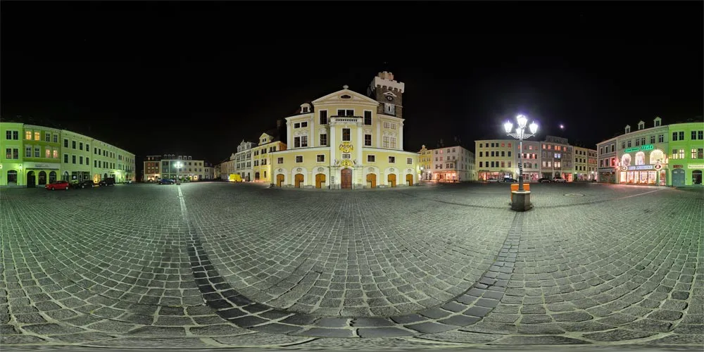 360° Panorama: Marktplatz in Löbau