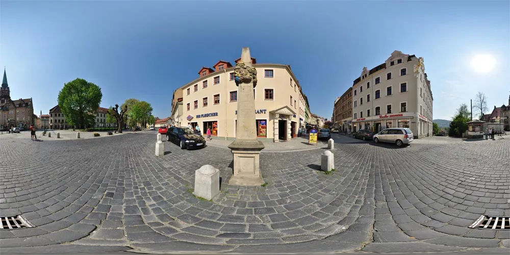 360° Panorama: Bahnhofstraße in Löbau