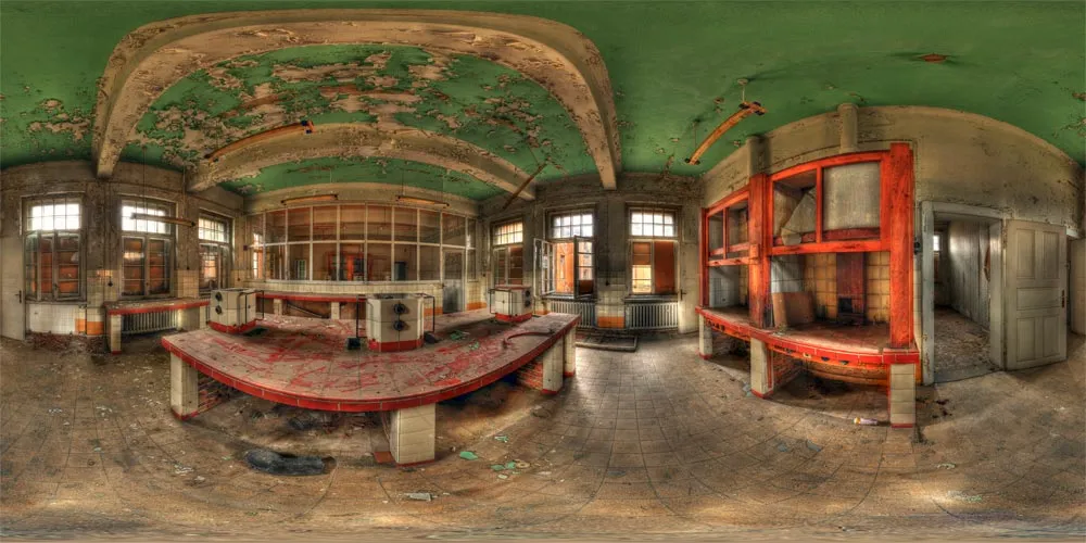 360° Panorama: Labor 1 Malariaabteilung in Wehrmachtslazarett Pirna-Sonnenstein