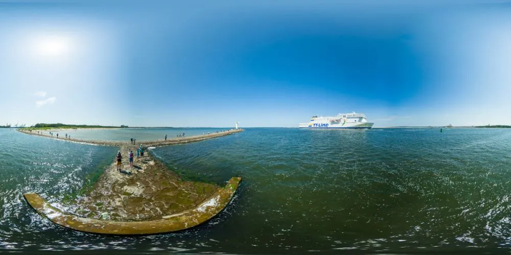 360° Panorama: Swinemünde - Ostmole in Polen