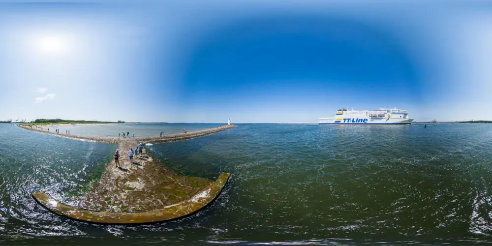 360° Panorama: Swinemünde - Ostmole in Polen