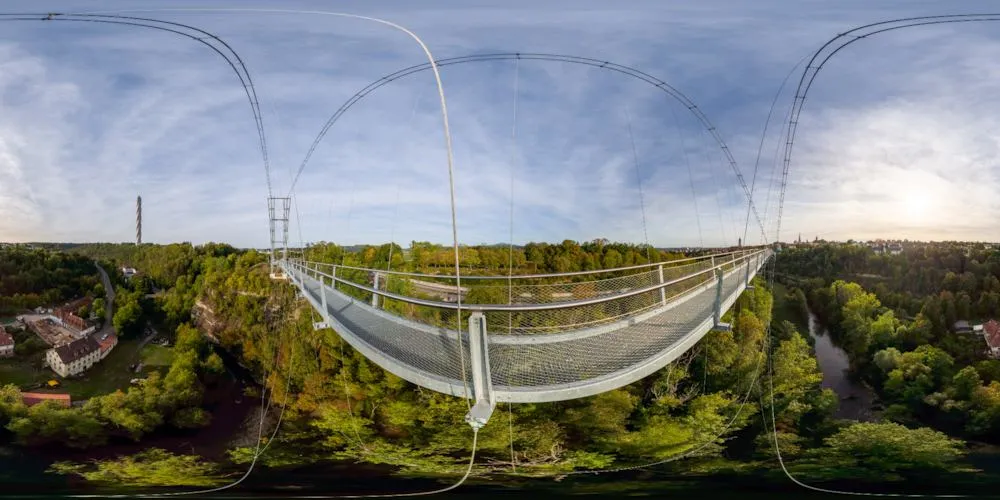 360° Panorama: Hängebrücke „Neckarline“ in Rottweil