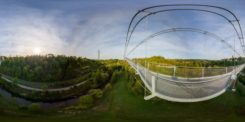 360° Panorama: Hängebrücke „Neckarline“ in Rottweil