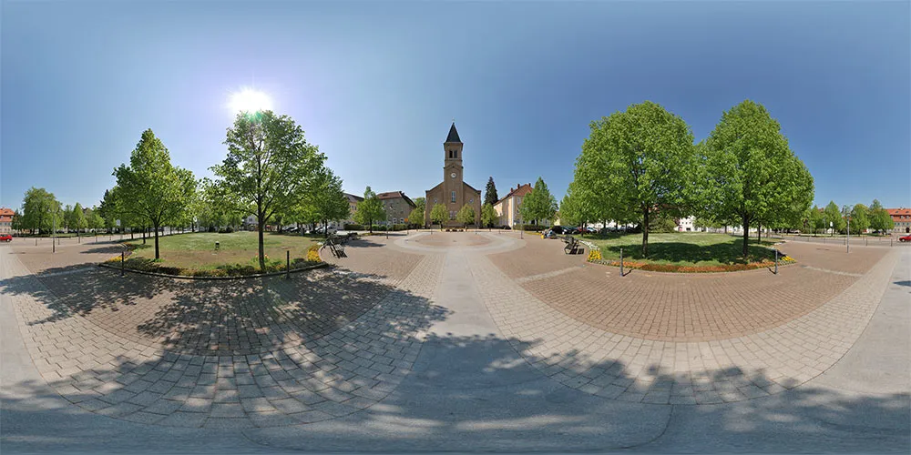 360° Panorama: Zinsendorfplatz in Niesky