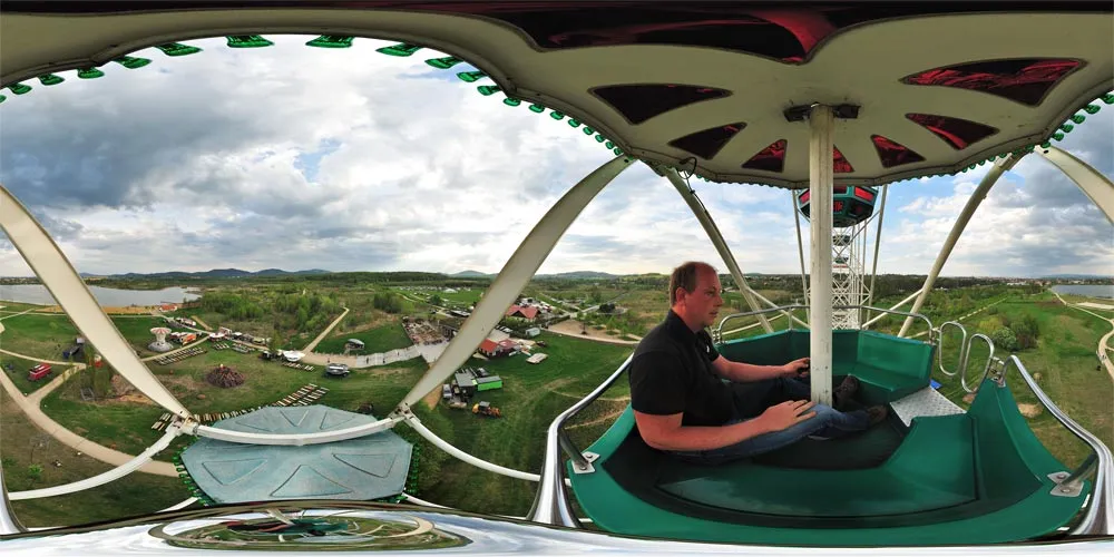 360° Panorama: Riesenrad in Freizeit-Oase Olbersdorfer See
