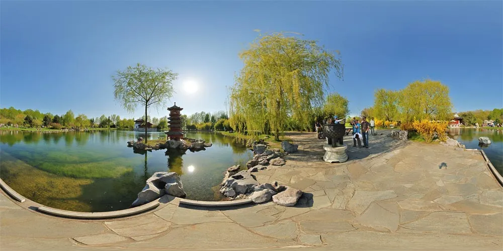 360° Panorama: Chinesischer Garten 2 in Erholungspark Marzahn