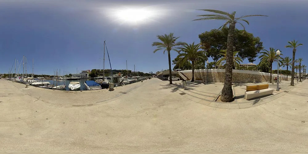 360° Panorama: Portocristo - Port in Mallorca