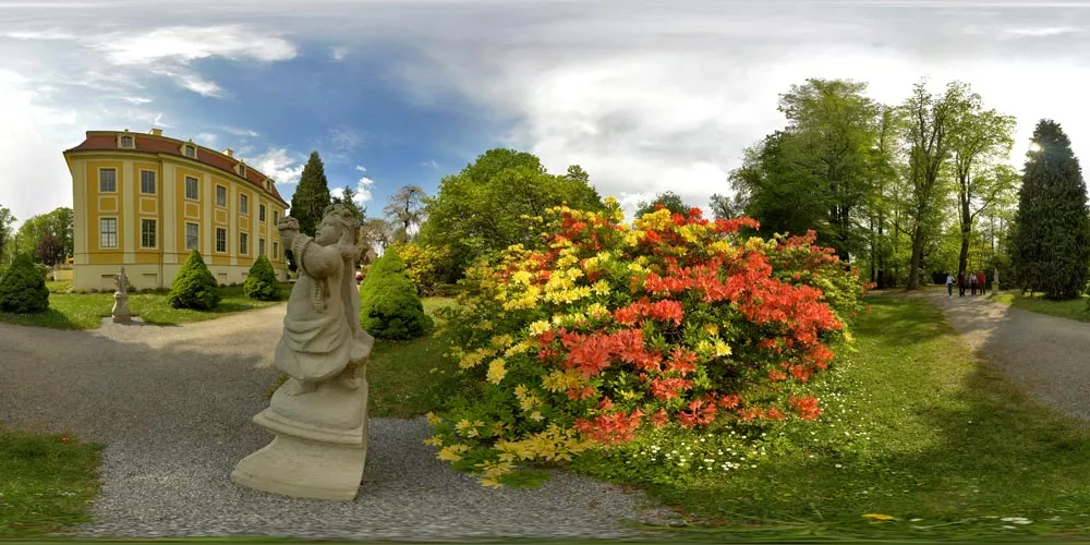 360° Panorama: Schloßpark in Barockschloß Rammenau