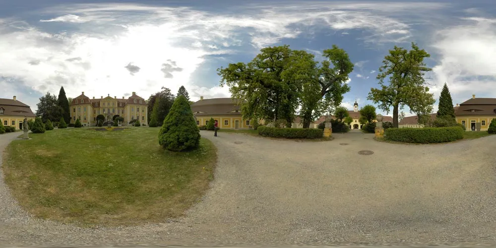 360° Panorama: Schloßhof in Barockschloß Rammenau