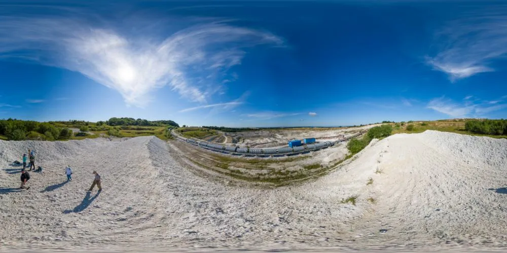 360° Panorama: Kreide-Tagebau Promoisel in Insel Rügen